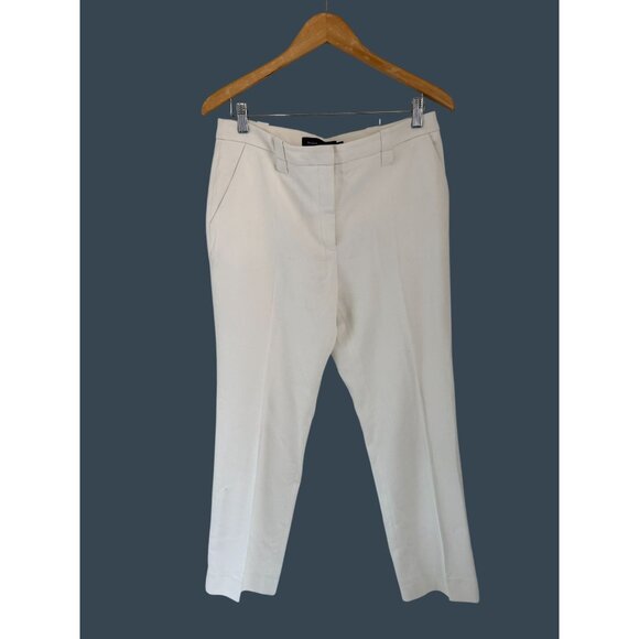 Proenza Schouler Womens Cream Trousers Size 8 Viscose Blend Tailored Fit Classic - Picture 1 of 7